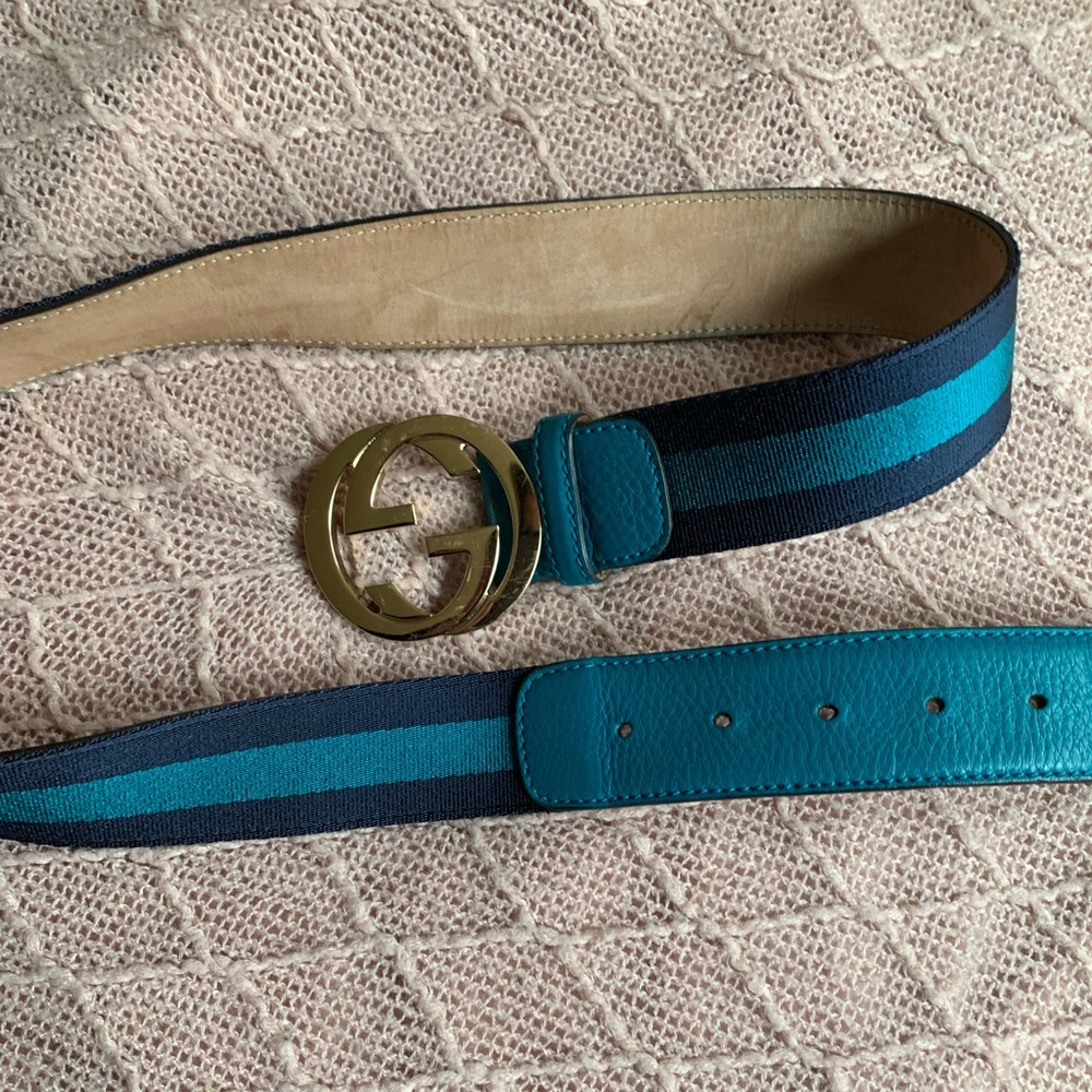 Authentic Blue Gucci Belt